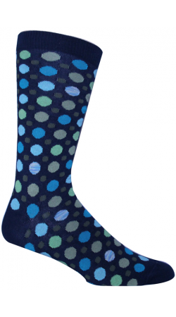 Multi Dot Sock - Navy