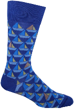 Origami Sailboat Sock- Navy